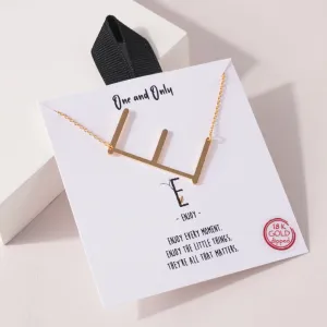 Oversized “E” Initial Pendant