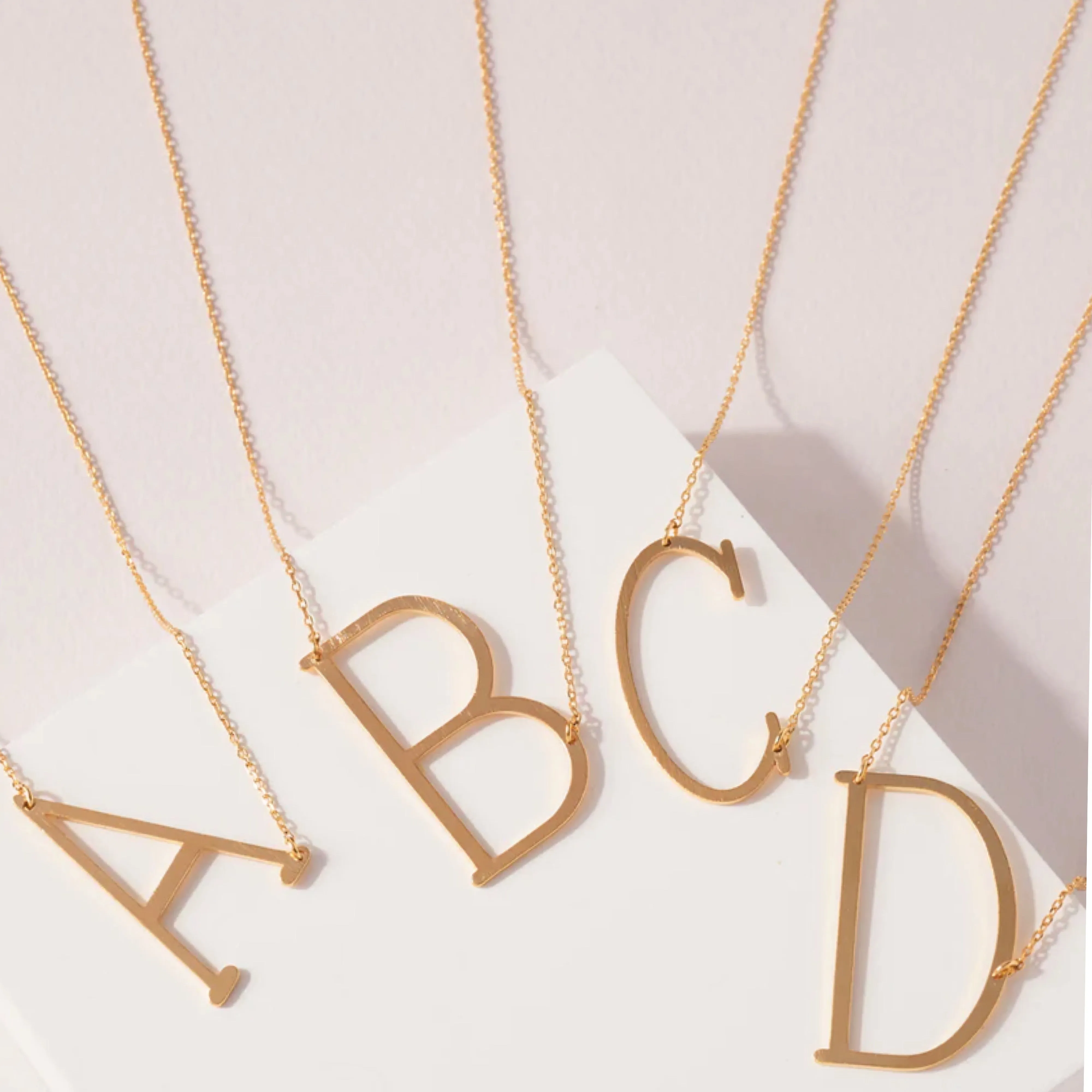 Oversized “H” Initial Pendant