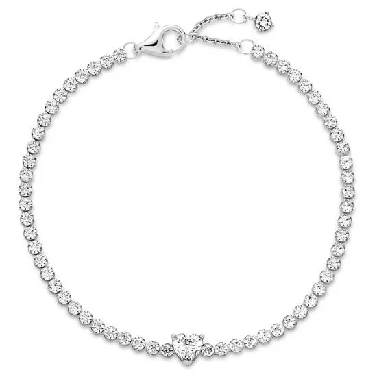 Pandora Sparkling Heart Tennis Bracelet