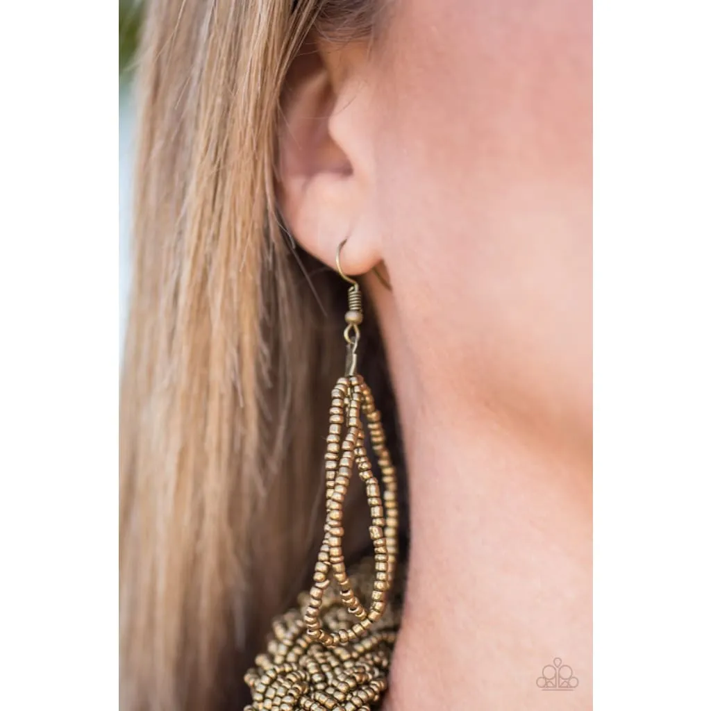 Paparazzi Mesmerizingly Mesopotamia - Brass Necklace