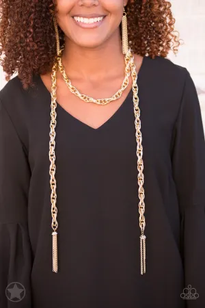 Paparazzi - SCARFed for Attention - Gold Necklace