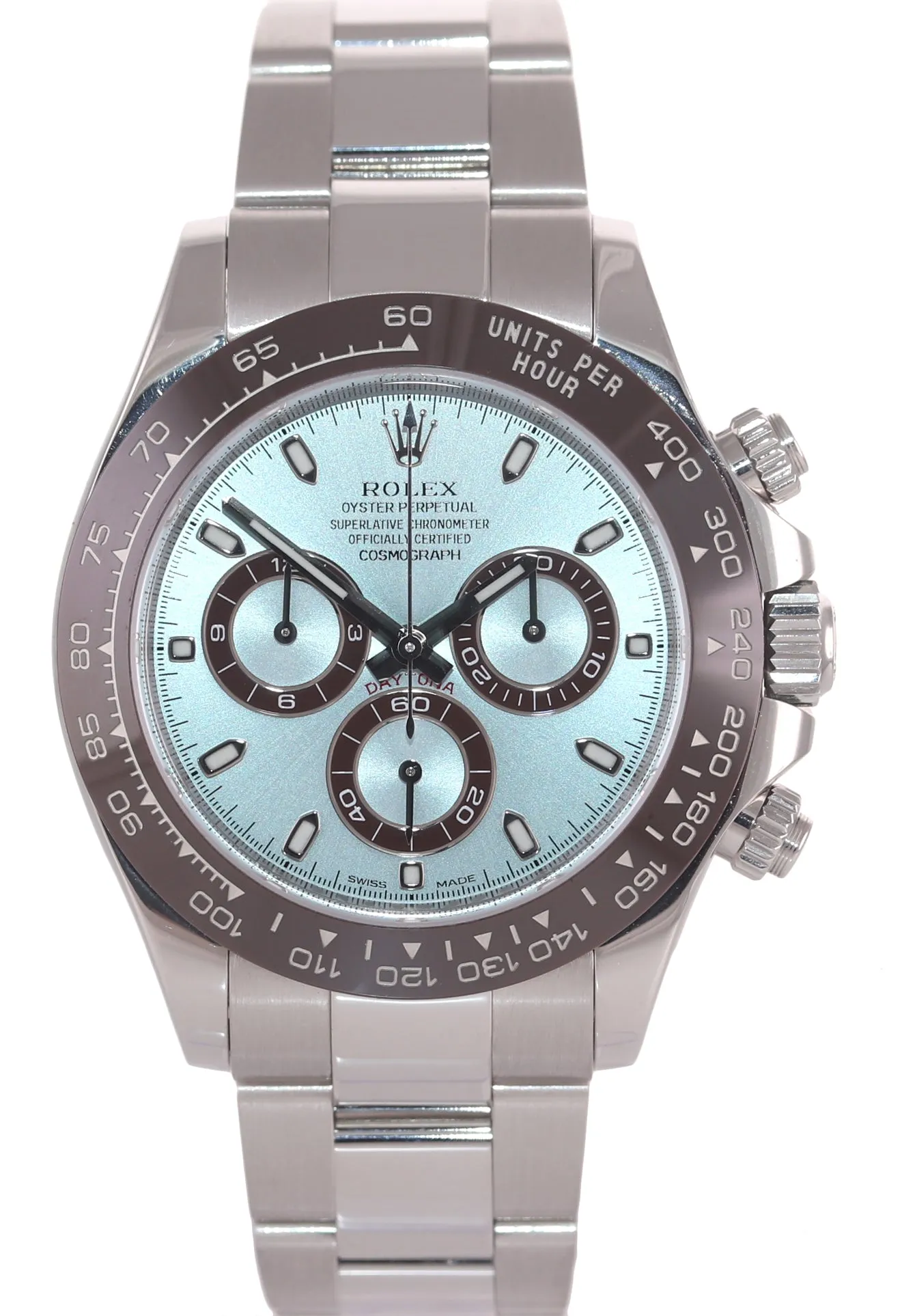 PAPERS Rolex Daytona 116506 Platinum Glacier Platona Ice Blue Ceramic Watch