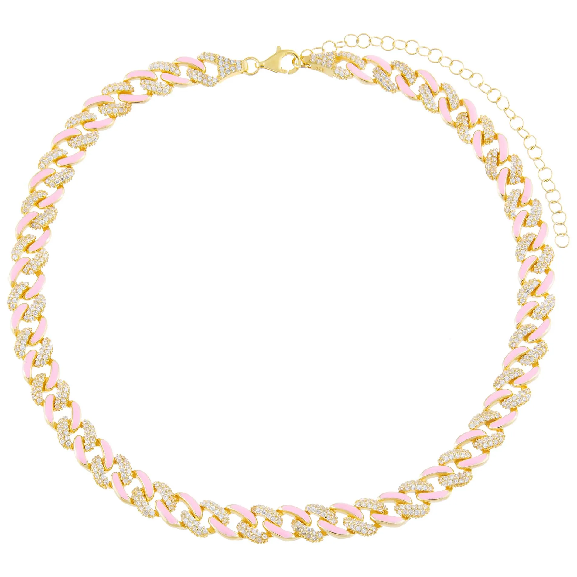 Pastel Enamel Chain Link Choker