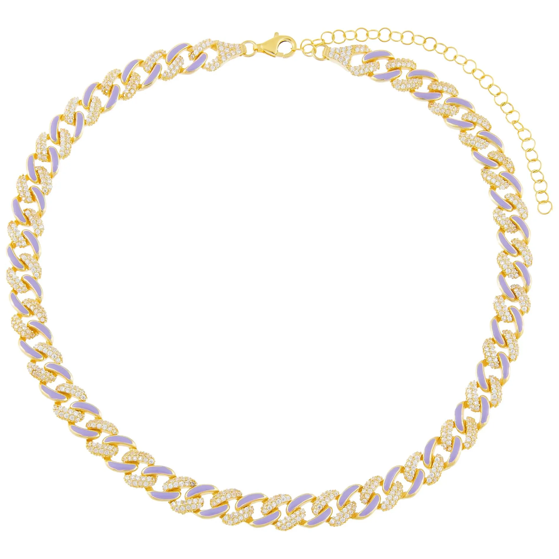 Pastel Enamel Chain Link Choker
