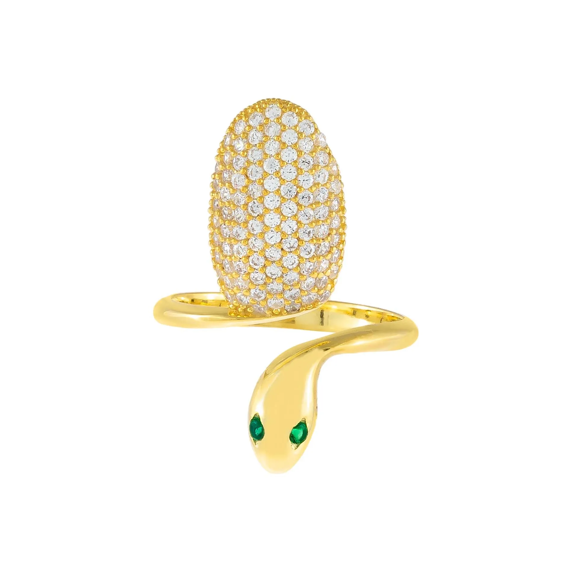 Pavé Snake Ring