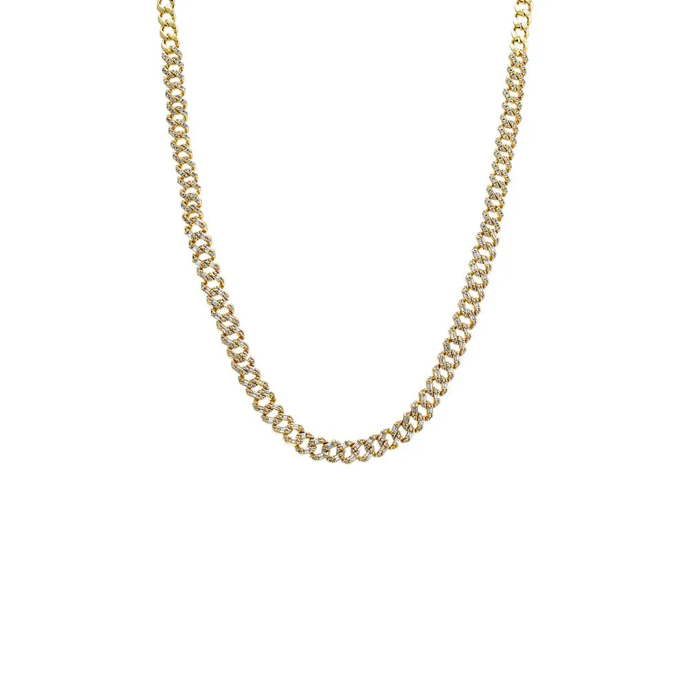 Pave Chunky Cuban Link Necklace