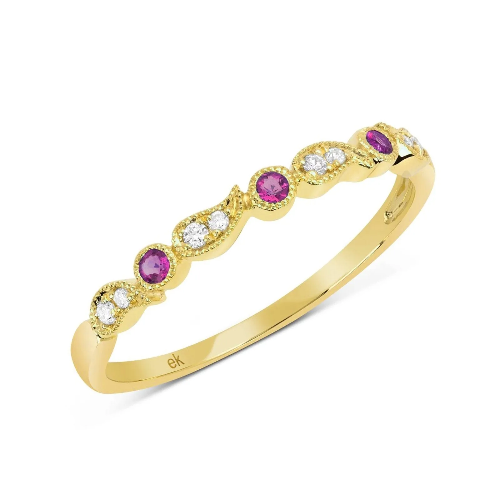 Peace Ruby and Diamond Ring