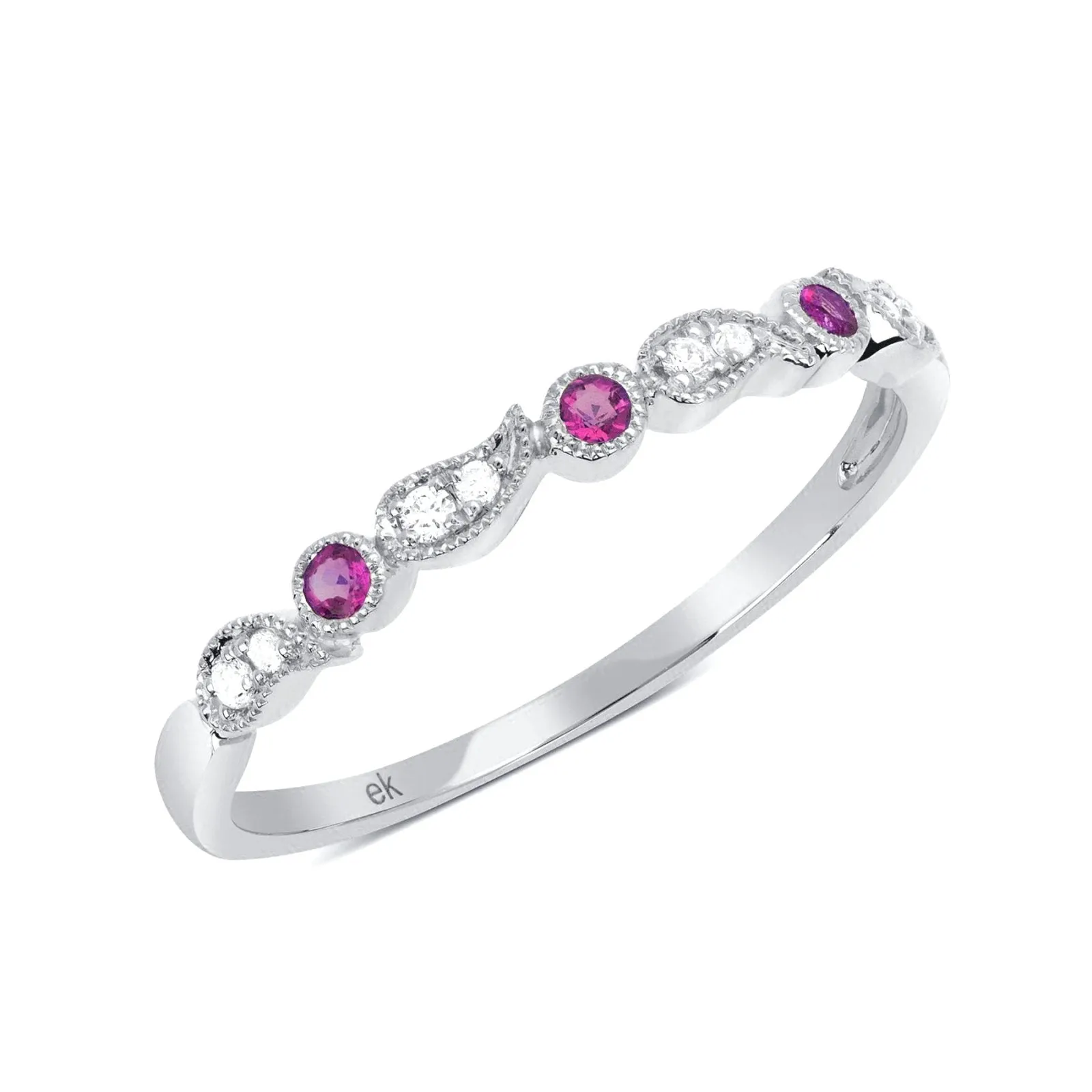 Peace Ruby and Diamond Ring