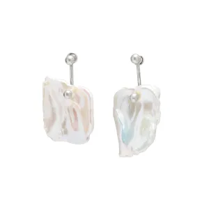 Pearl Bracket Earring in Silver