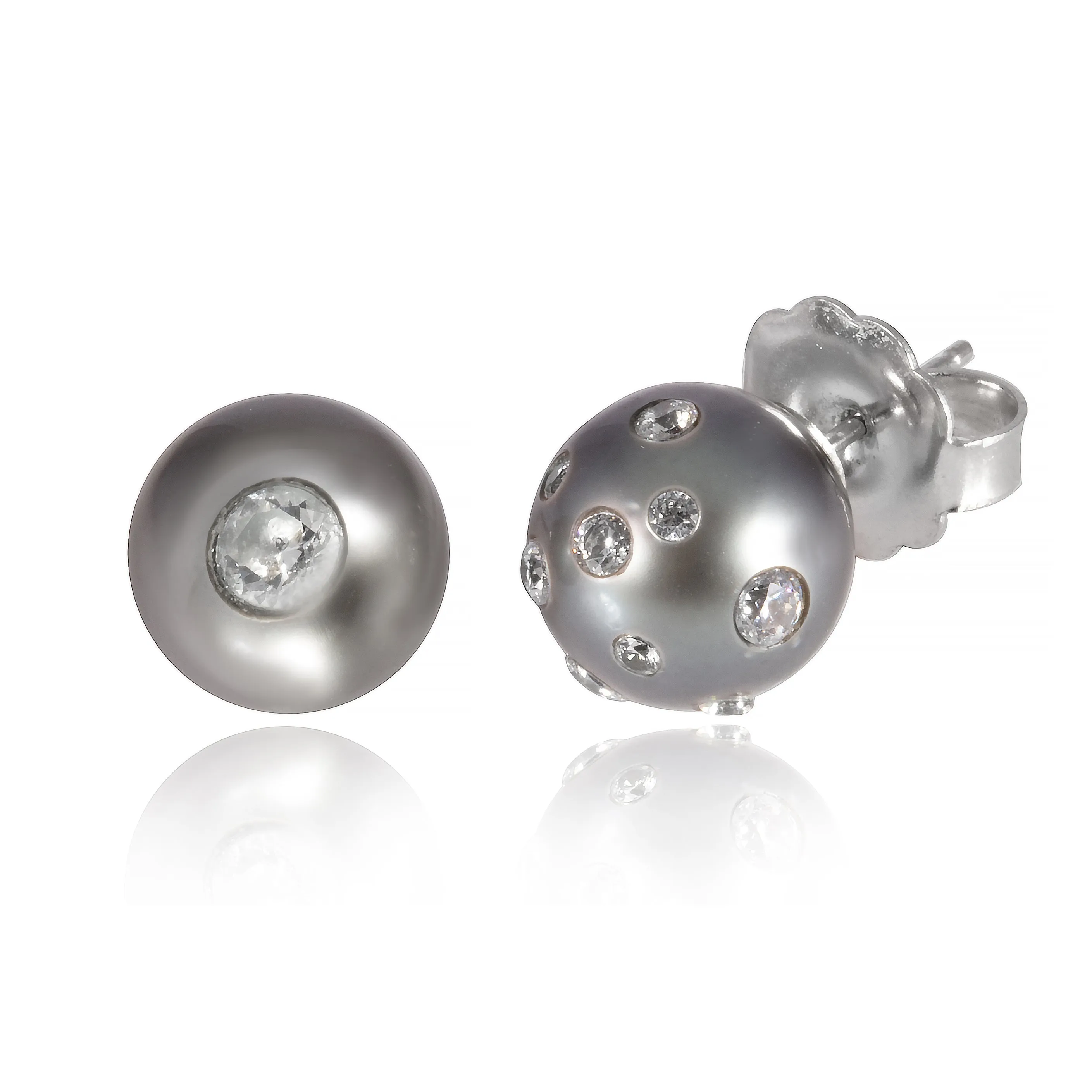 Pearl Diamond Studs