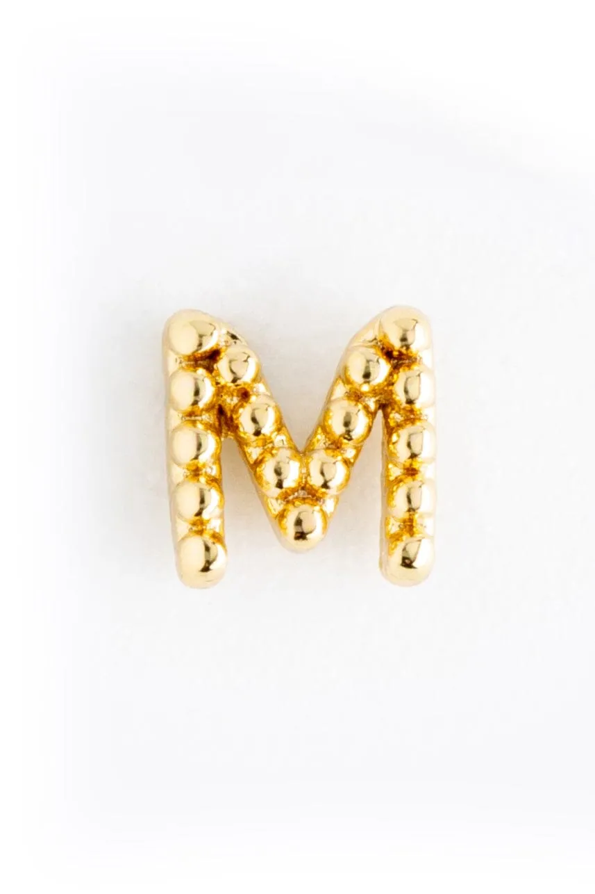 Pearl M Ball Stud Earrings