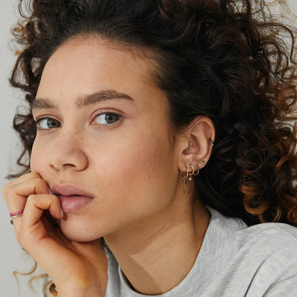 Pearl Mini Triangle Stud