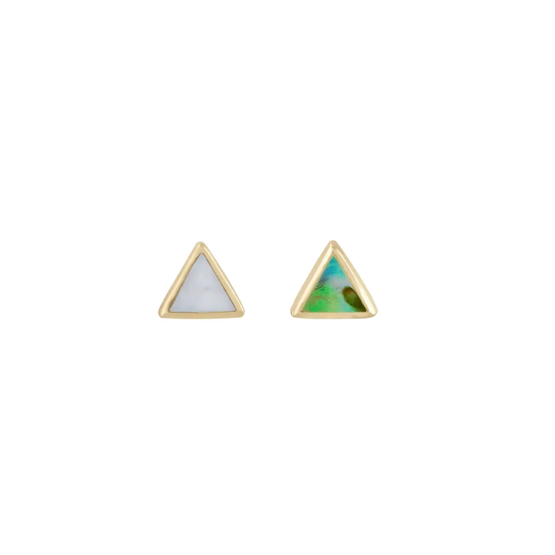 Pearl Mini Triangle Stud