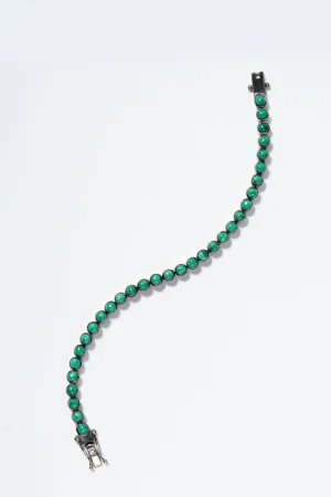 Petite Dot Tennis Bracelet - Malachite