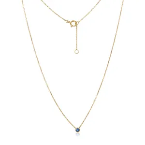 Petite Sapphire Necklace in 14k