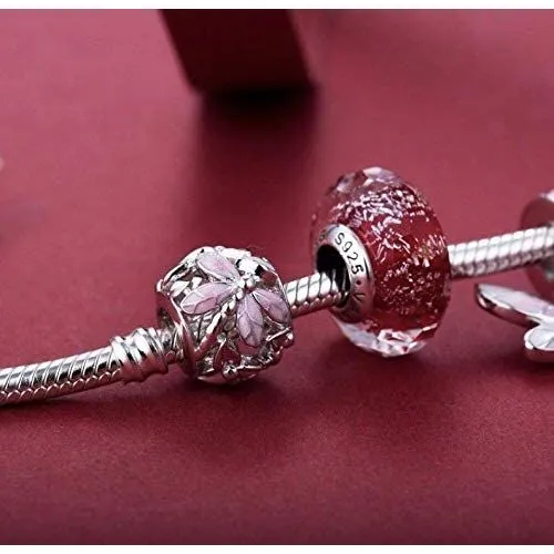 Pink Dragonfly Ball Bead Charm