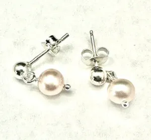 Pink Pearl Earrings