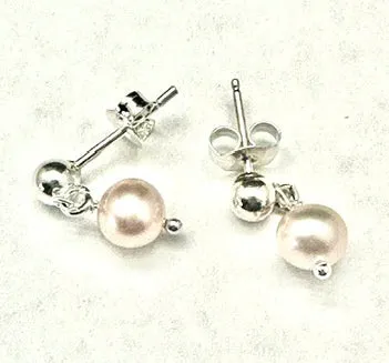 Pink Pearl Earrings