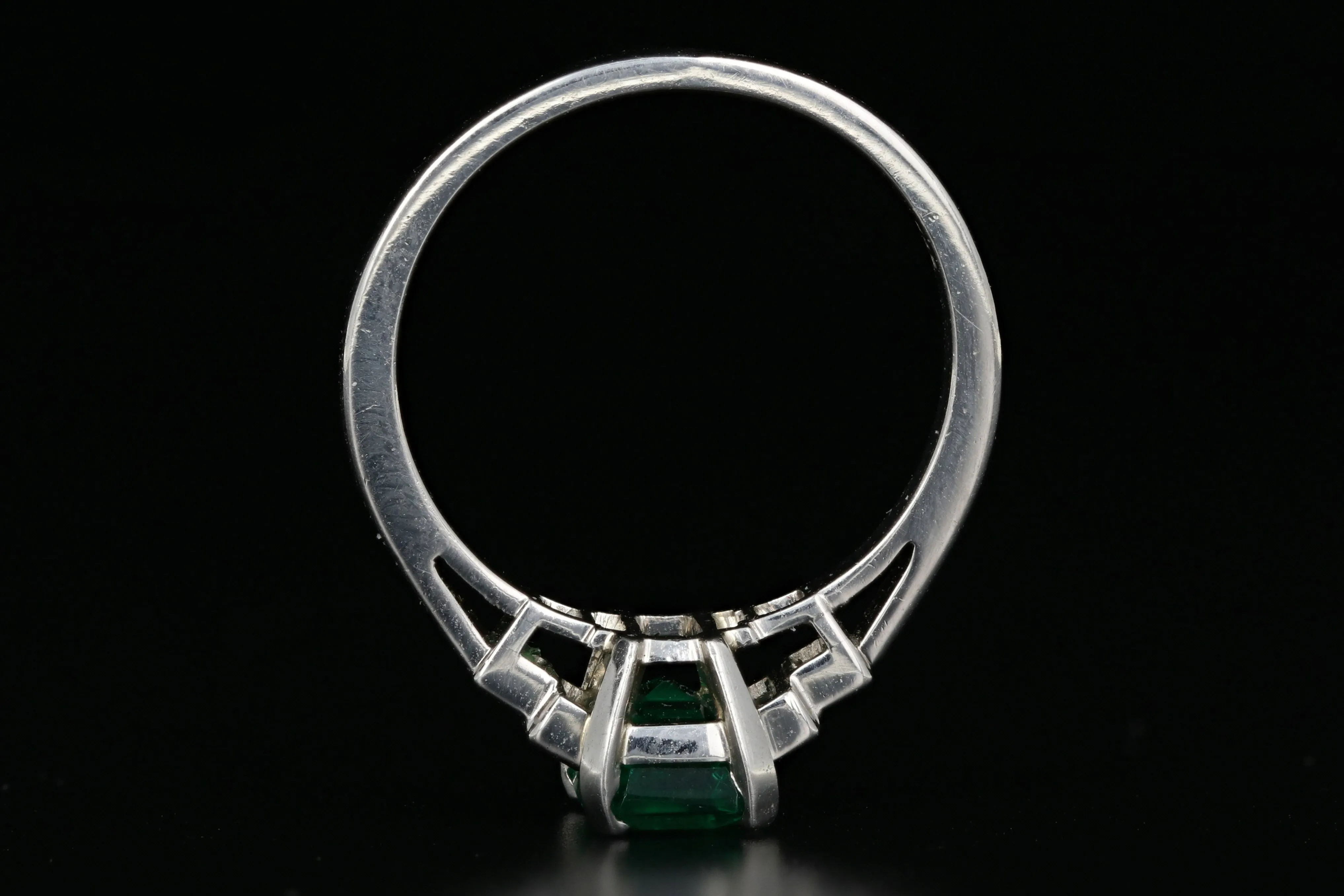 Platinum 1.28 Carat Colombian Emerald GIA Certified