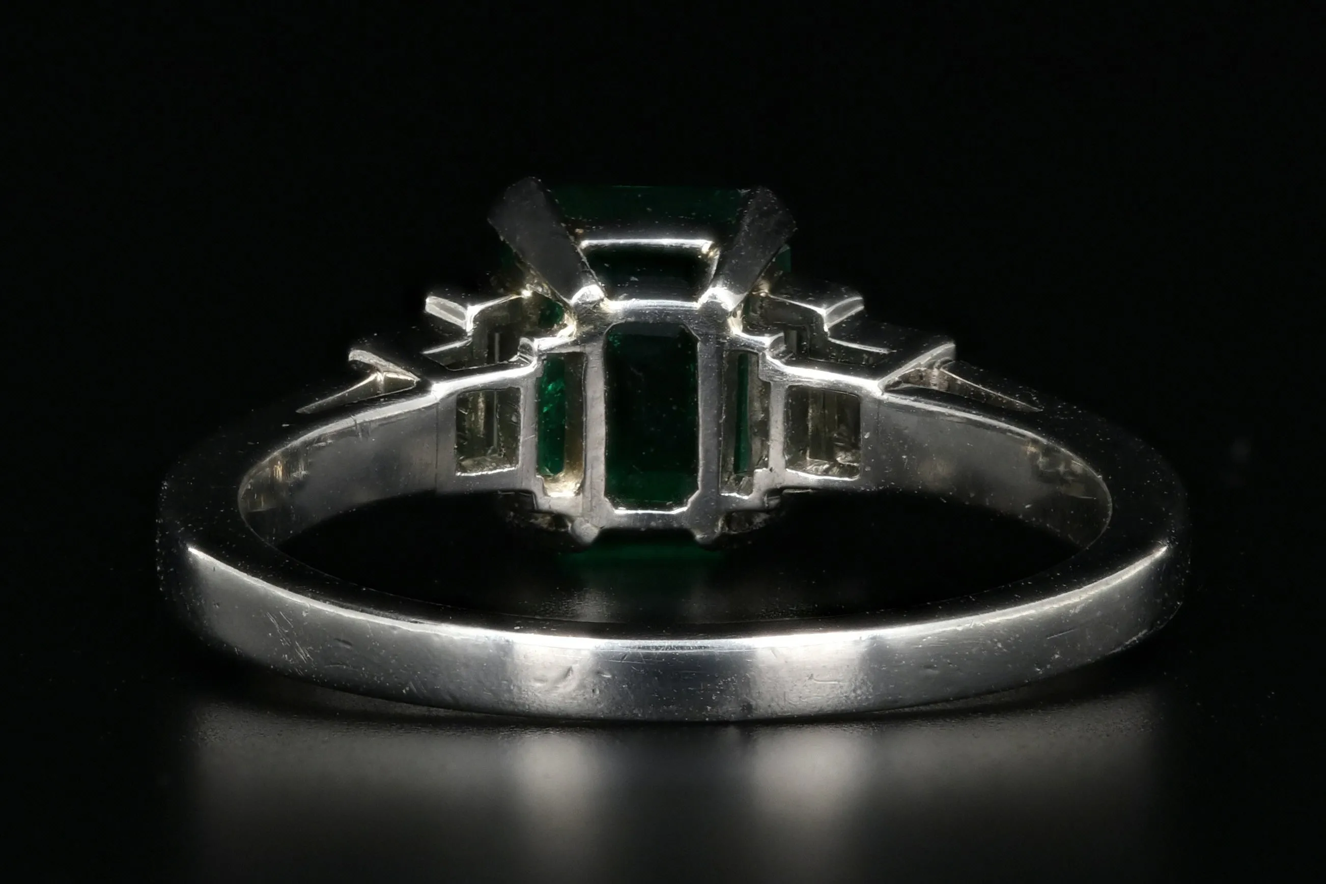 Platinum 1.28 Carat Colombian Emerald GIA Certified