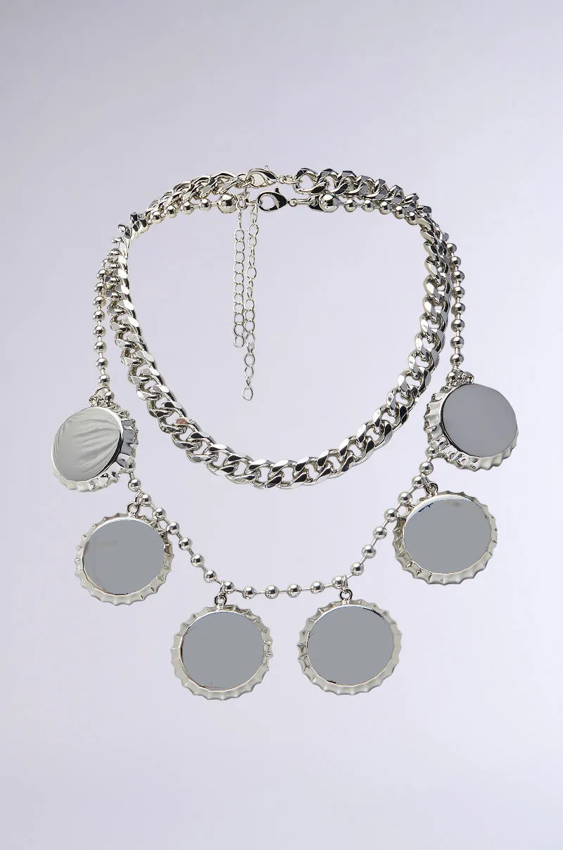 POP THE TOP SILVER NECKLACE SET