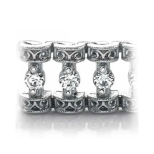 Premium 2.99 CT Round Cut Diamond Tennis Bracelet in 14KT White Gold