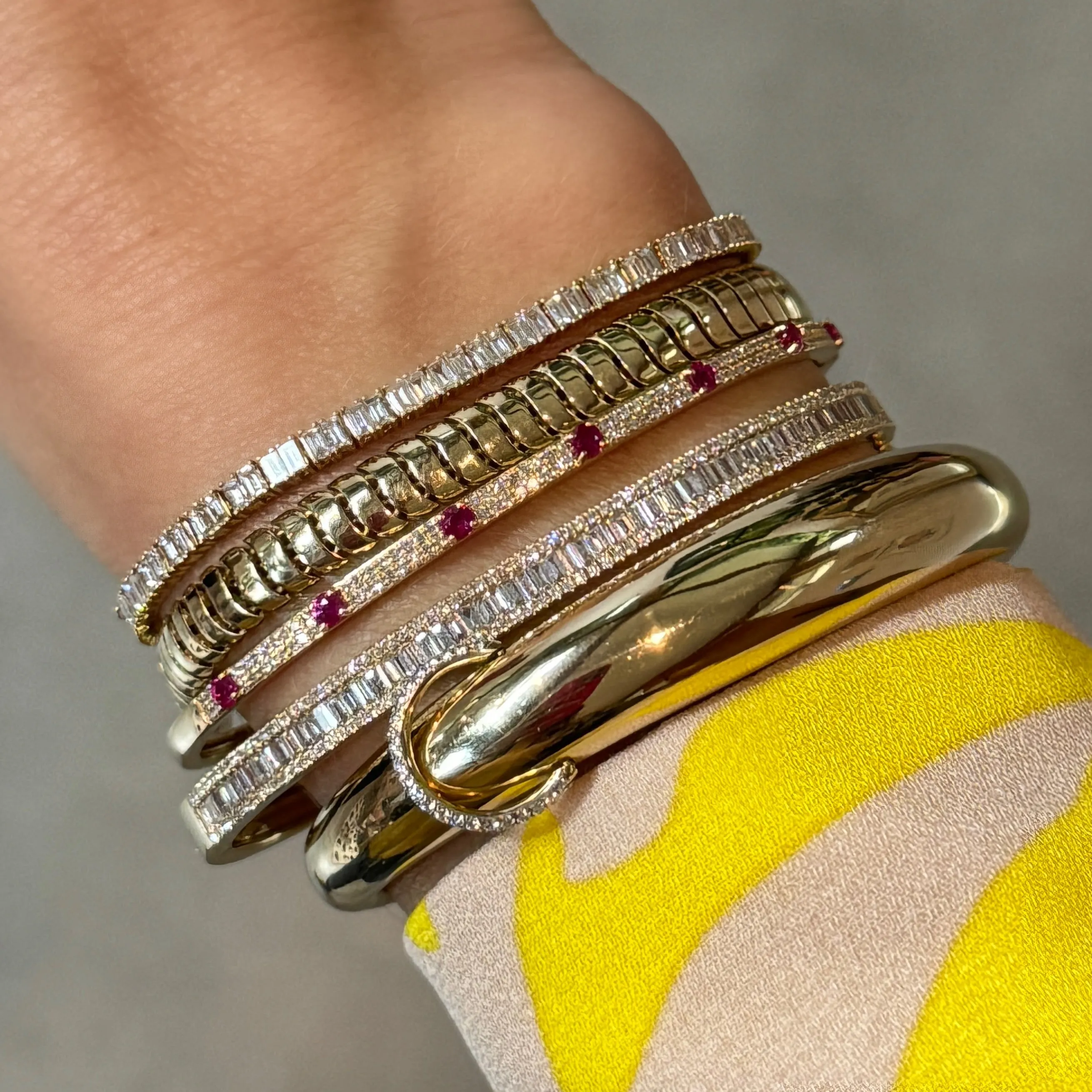 Prong Set Diamond Baguette Eternity Tennis Bracelet