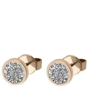 Qudo Cetta Mini Gold Earrings - Clear