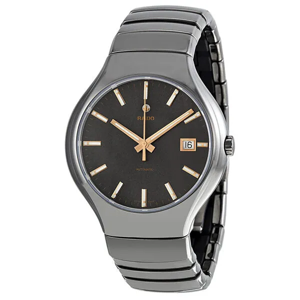 Rado True Automatic Grey Dial Platinum-Tone Ceramic Unisex Watch R27351102