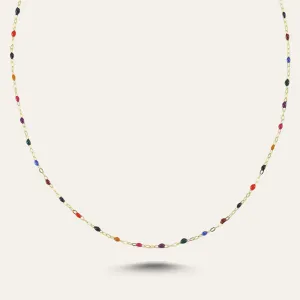 Rainbow Dot Necklaces