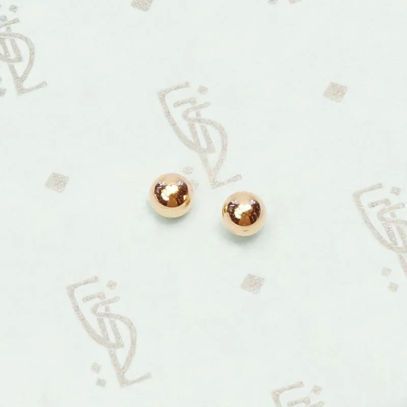 Recycled 14k Gold 3mm Ball Stud Earrings
