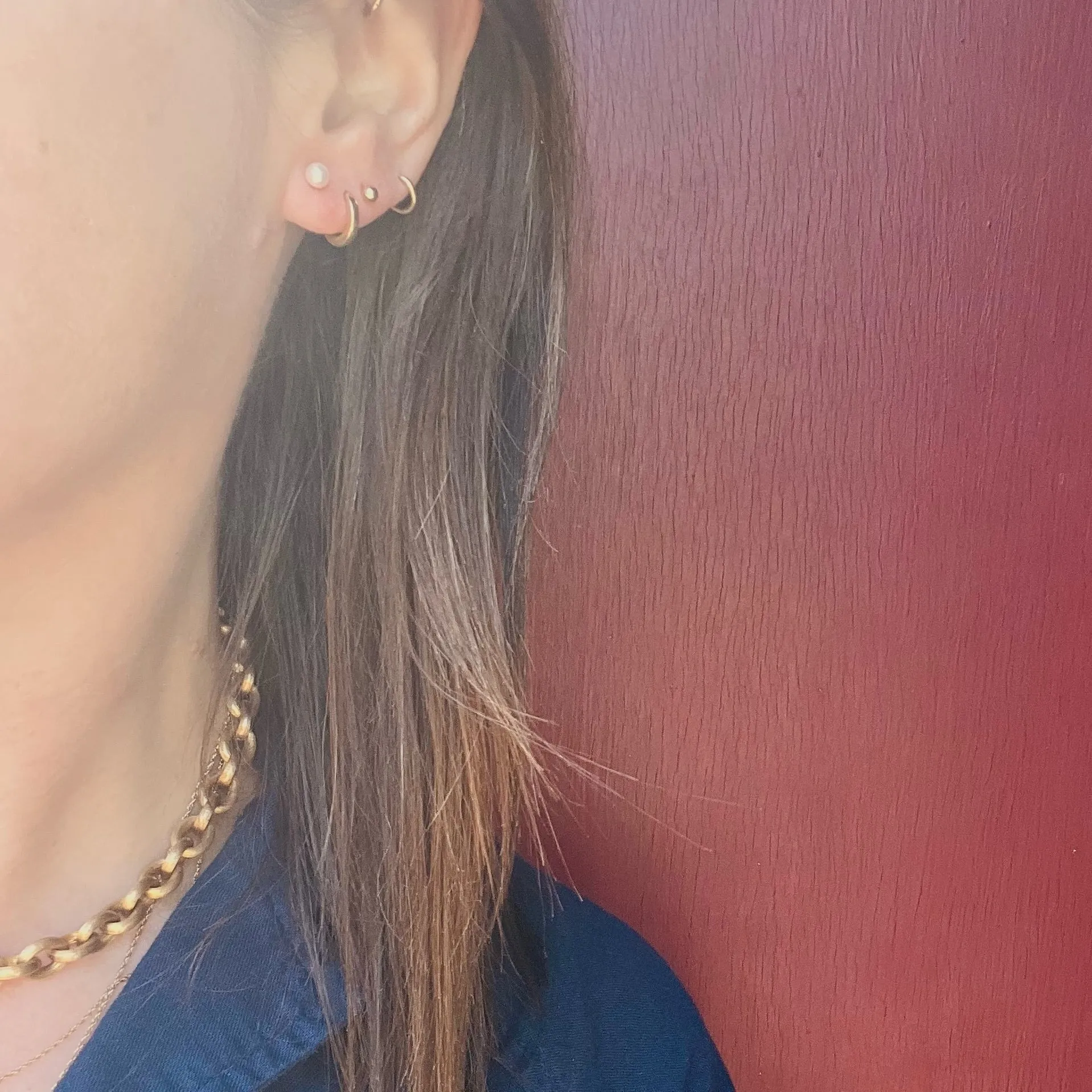 Recycled 14k Gold 3mm Ball Stud Earrings