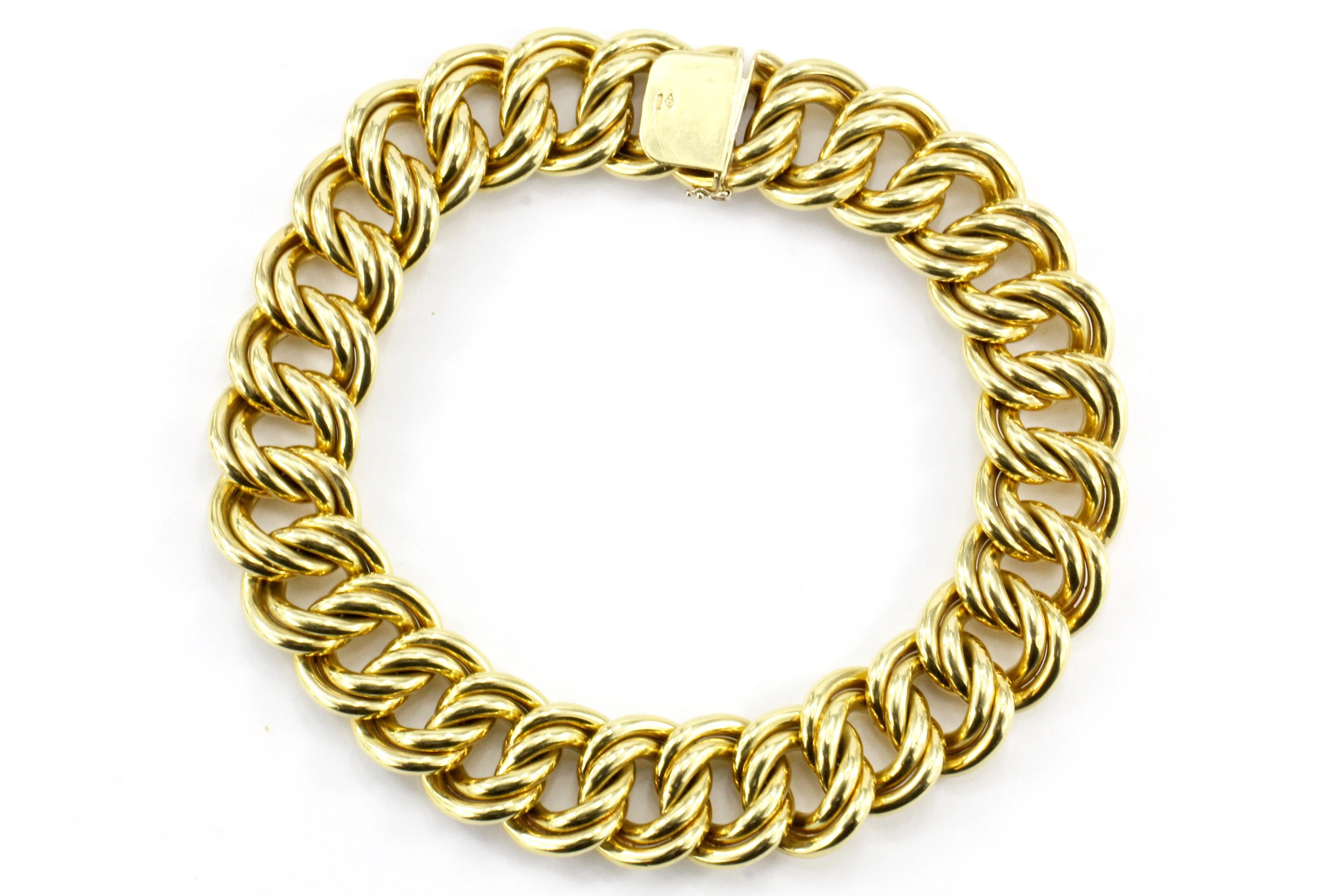 Retro 18K Gold Chunky Italian Link Necklace c.1980's