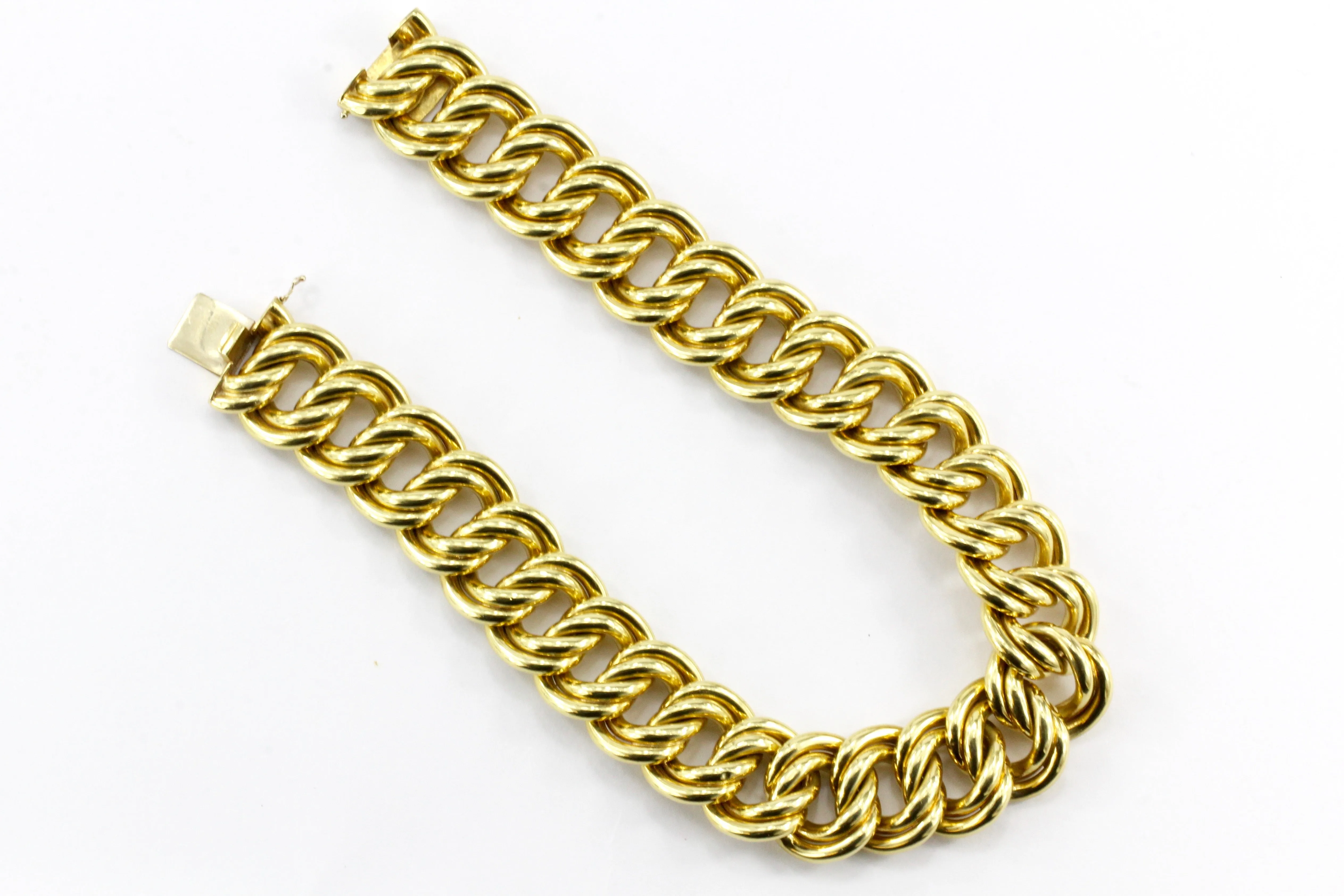 Retro 18K Gold Chunky Italian Link Necklace c.1980's