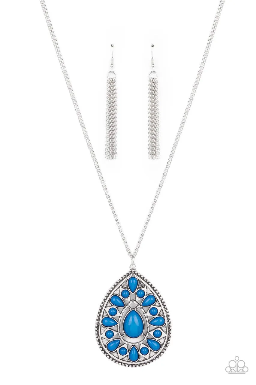 Retro Prairies Blue Paparazzi Necklace