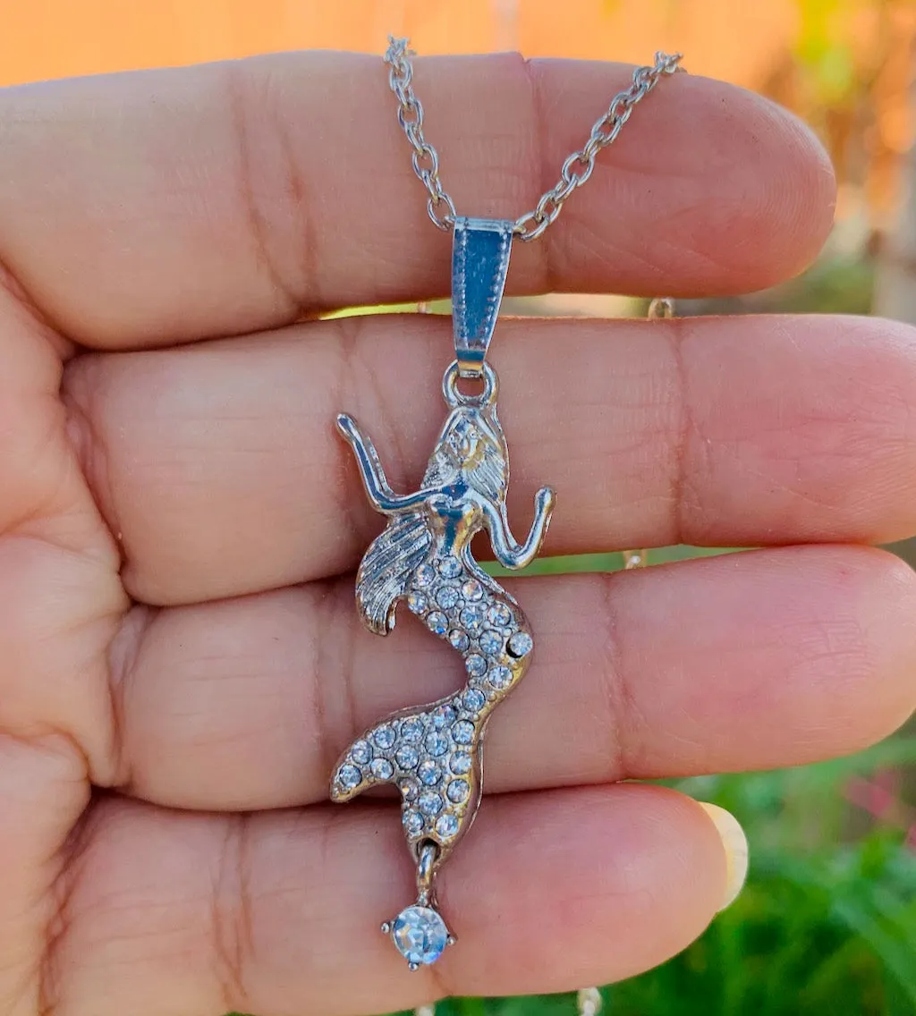 Rhinestone Mermaid 2, Necklace