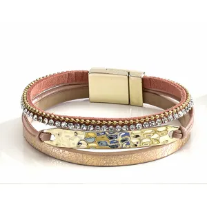 Rhinestone Multi-strap Bracelet, 4 Color choices