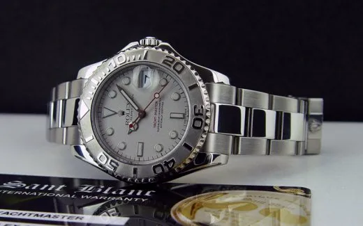 ROLEX 35mm Midsize Platinum & Stainless Steel Yachmaster 35 Model 168622