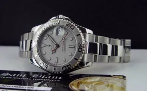 ROLEX 35mm Midsize Platinum & Stainless Steel Yachmaster 35 Model 168622
