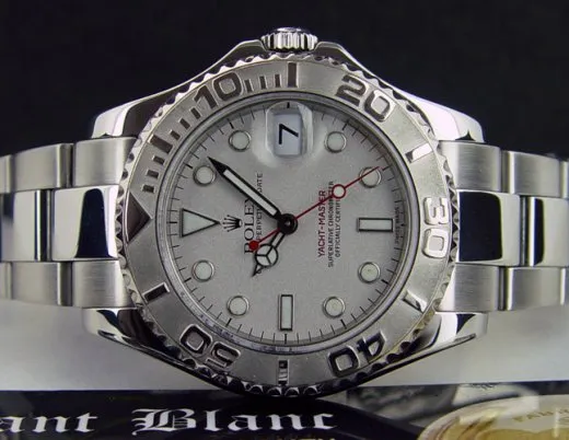 ROLEX 35mm Midsize Platinum & Stainless Steel Yachmaster 35 Model 168622