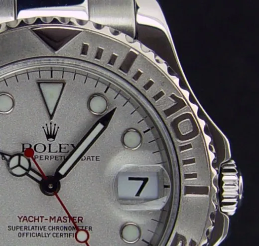 ROLEX 35mm Midsize Platinum & Stainless Steel Yachmaster 35 Model 168622