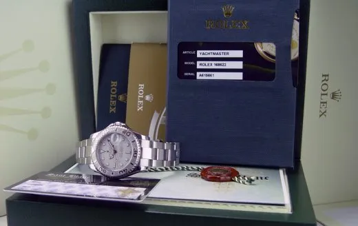 ROLEX 35mm Midsize Platinum & Stainless Steel Yachmaster 35 Model 168622