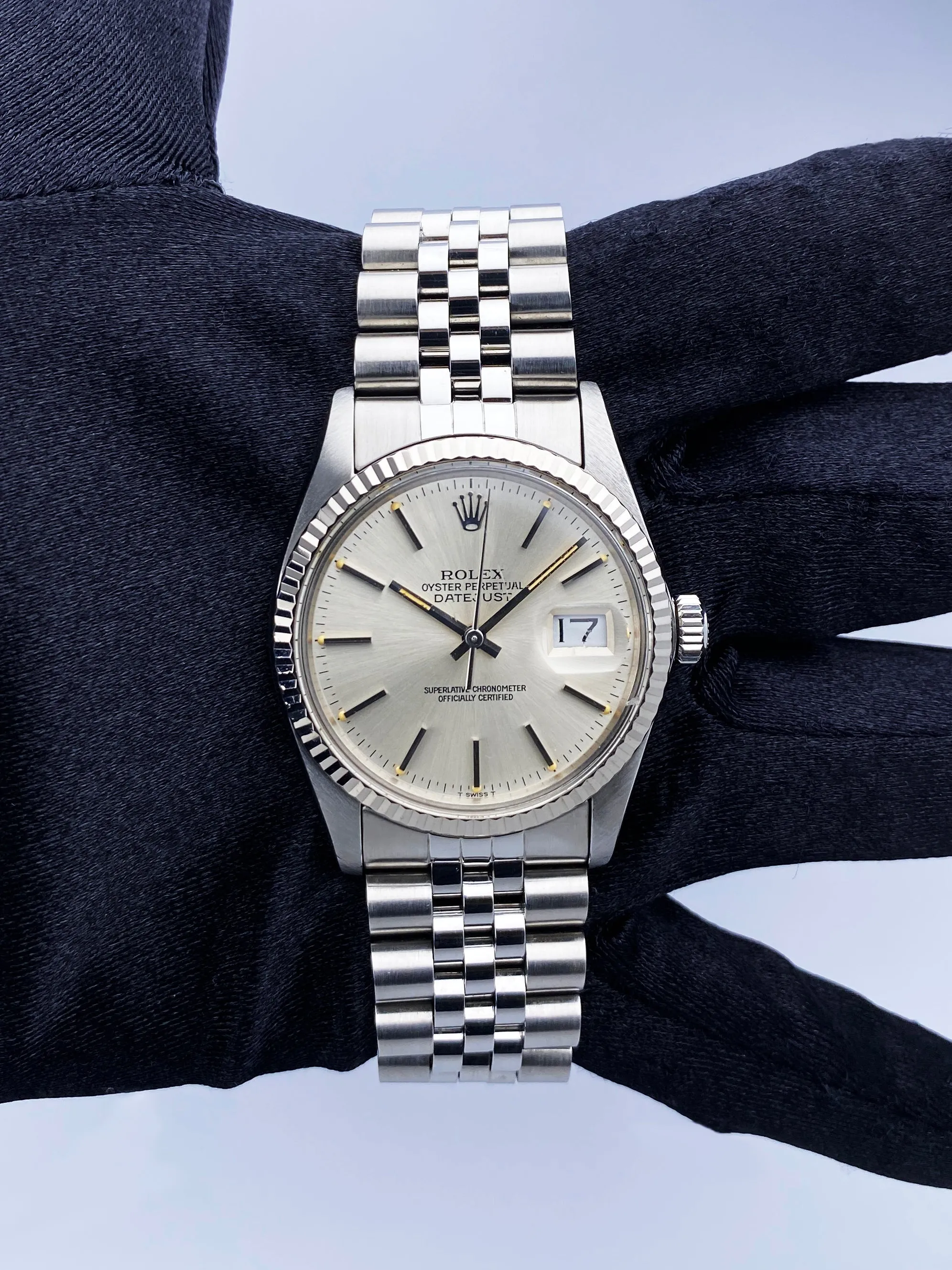 Rolex Datejust 16014 Silver Dial Mens Watch