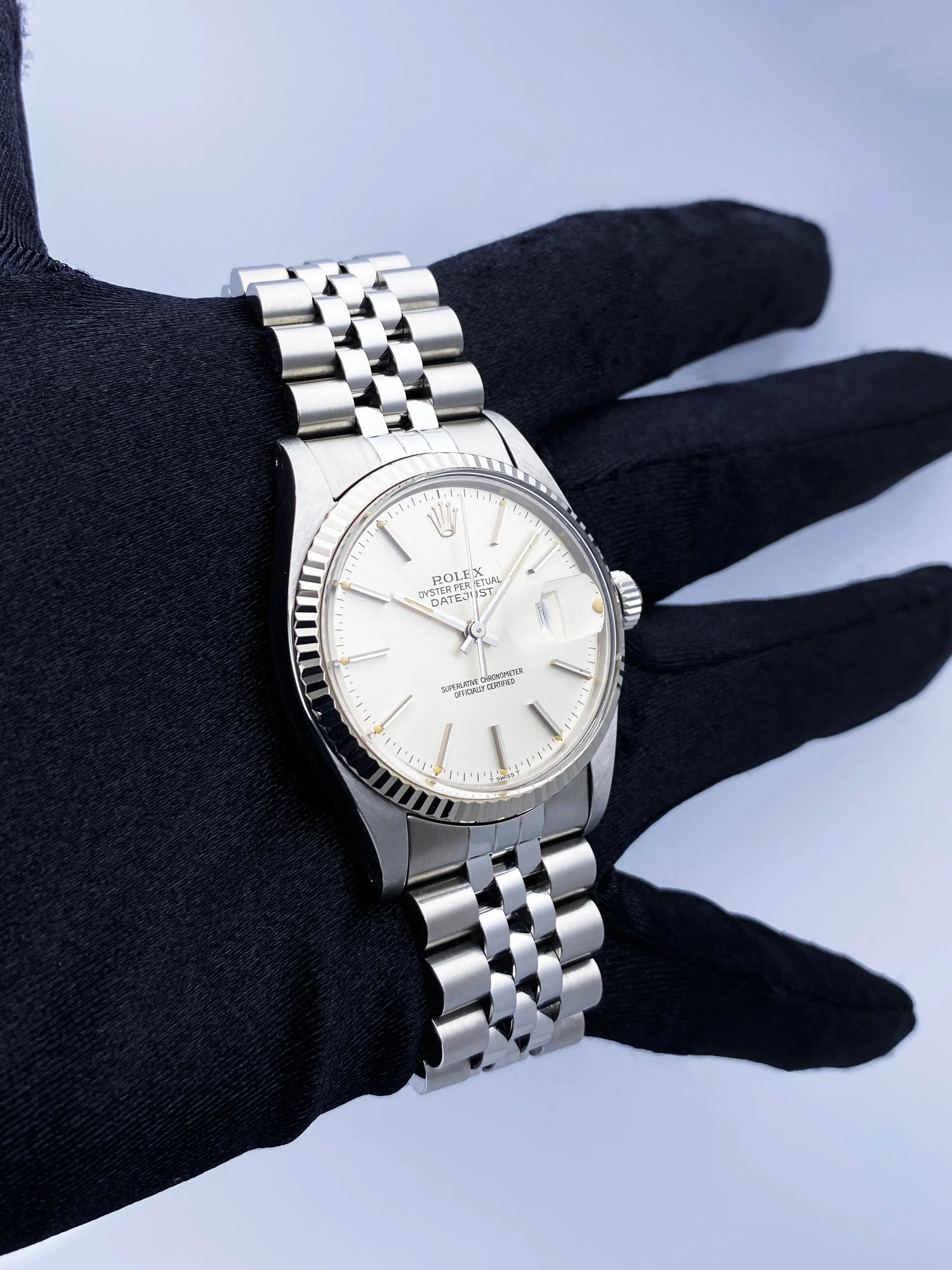 Rolex Datejust 16014 Silver Dial Mens Watch