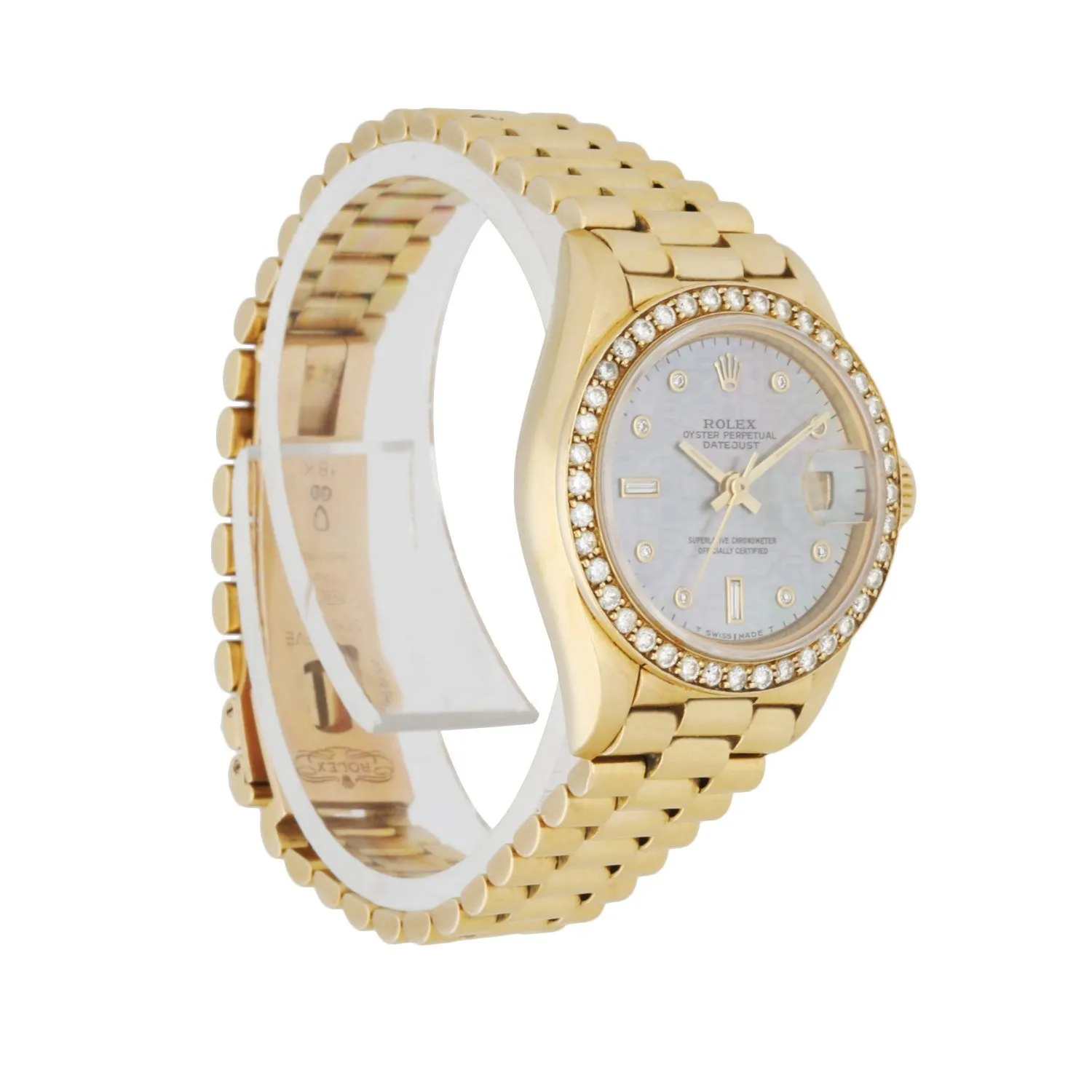 Rolex Datejust Diamond Dial 69138 Ladies Watch Box & Papers