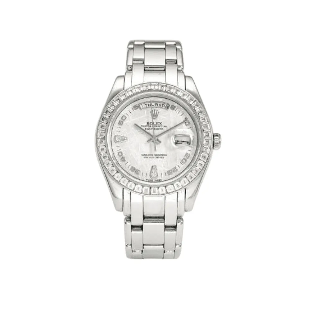 Rolex Day-Date 18956 Platinum Meteorite Dial Diamond Bezel