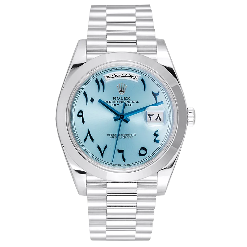 Rolex Day-Date 40 Platinum Arabic Script Watch 228206