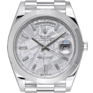 Rolex Day-Date 40 Platinum Meteorite/Diamond Dial 228206