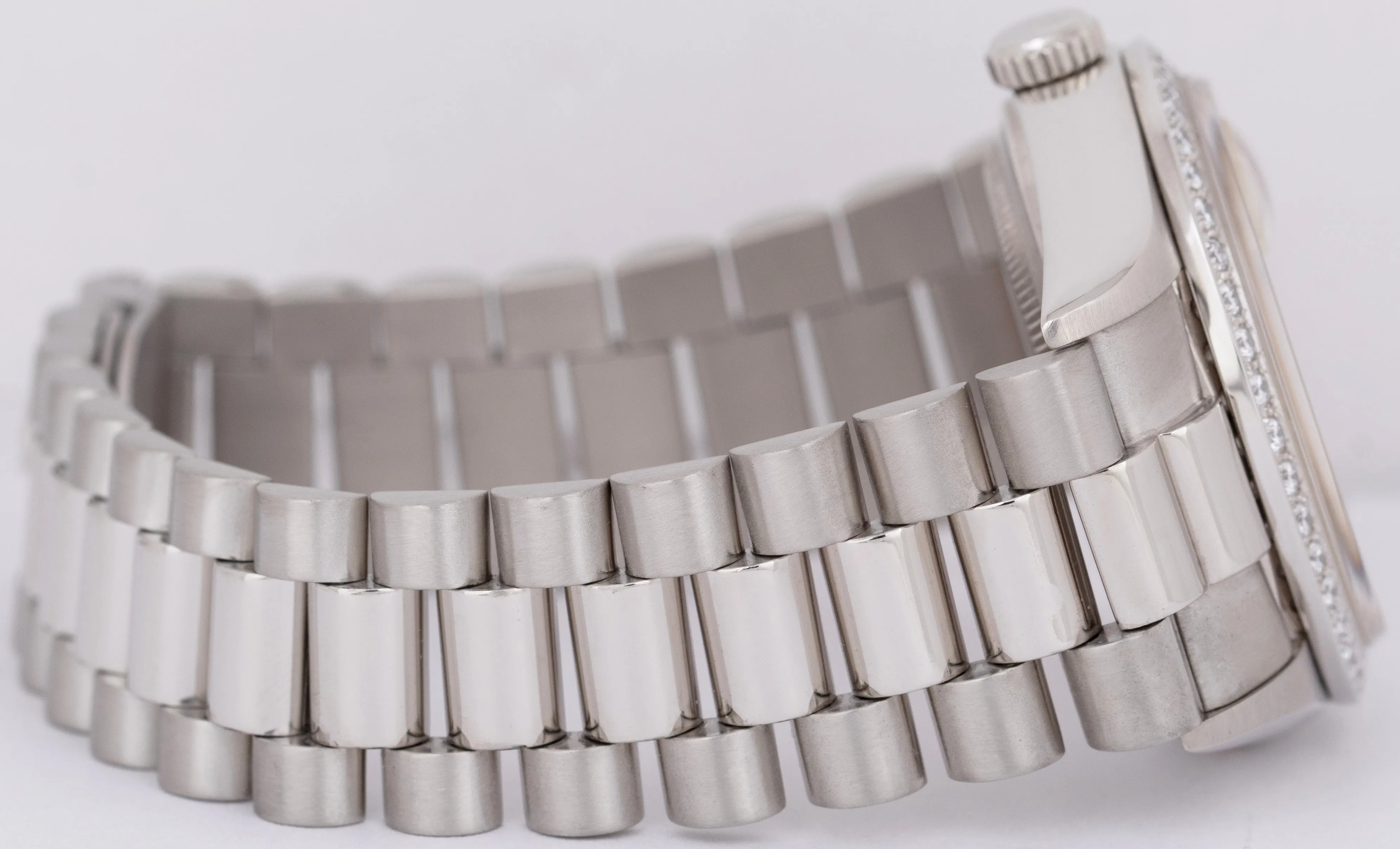 Rolex Day-Date President FACTORY DIAMOND Bezel 36mm 950 Platinum Watch 18046 A