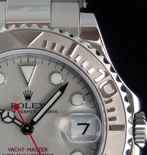 ROLEX Rehaut Midsize Platinum & Stainless Yachmaster Model 168622
